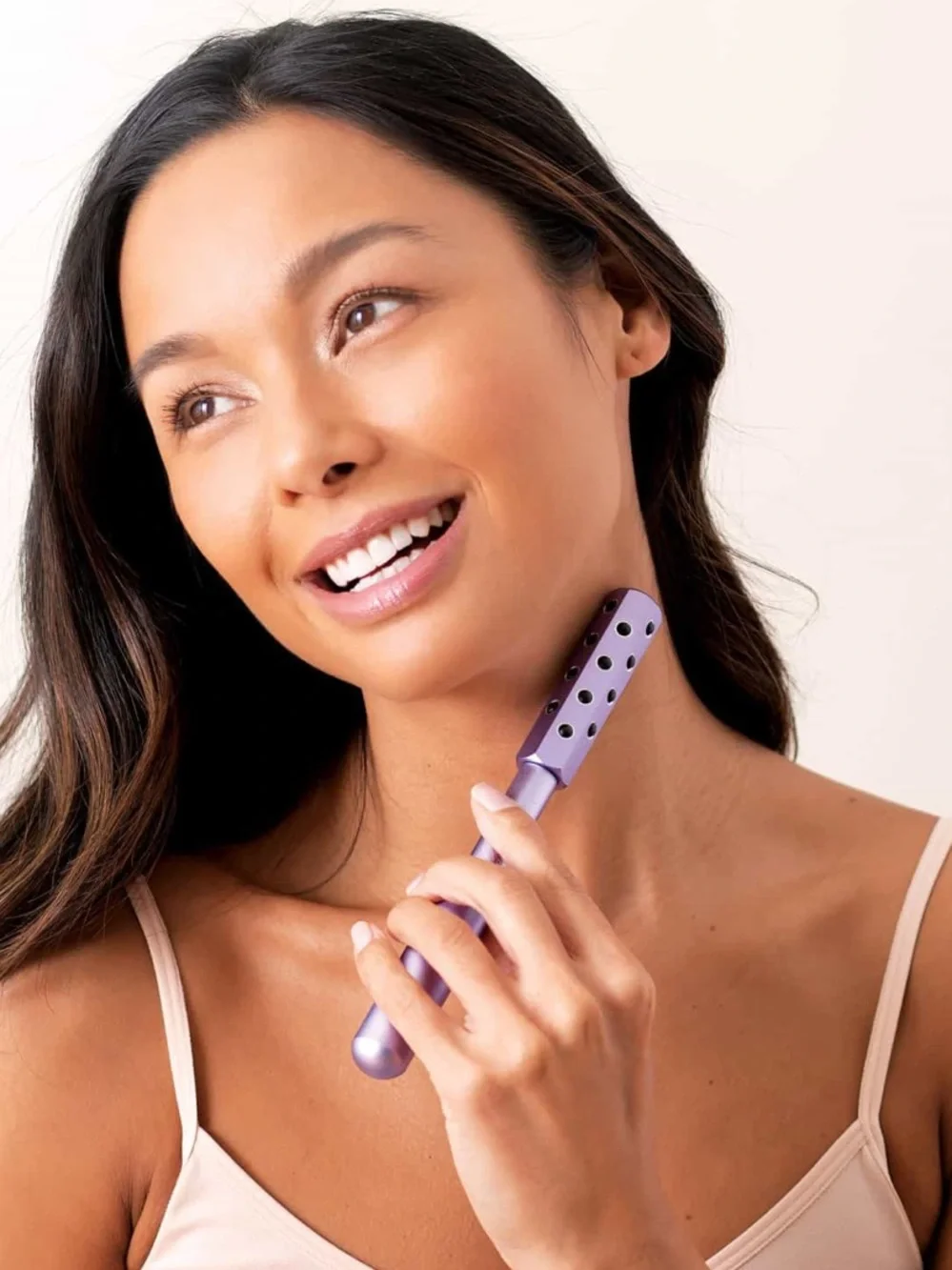 Plum Beauty Uplifting Facial Roller Massager Neck Skincare Purple NEW